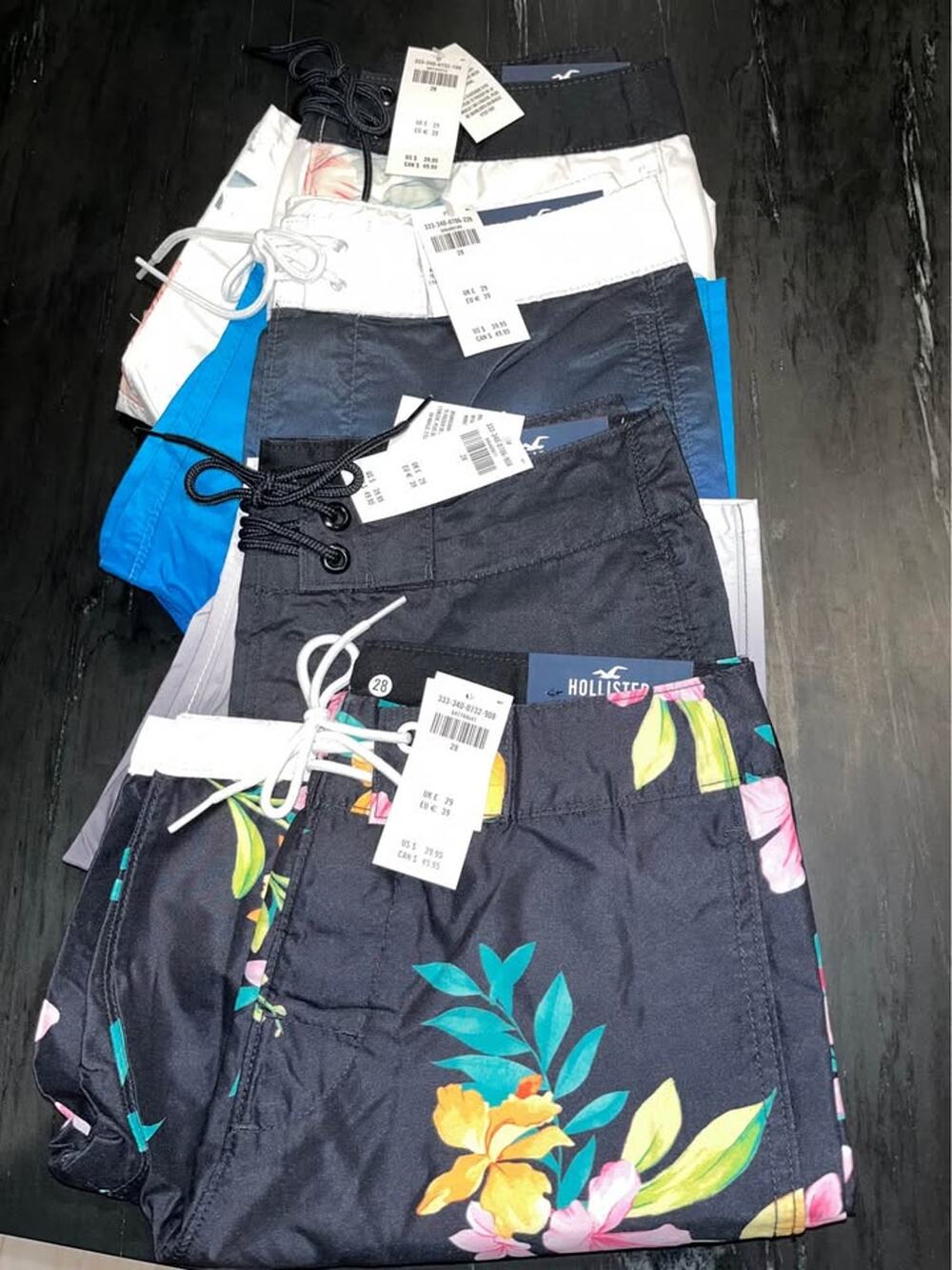 New Hollister Boardshorts Lot Size 28